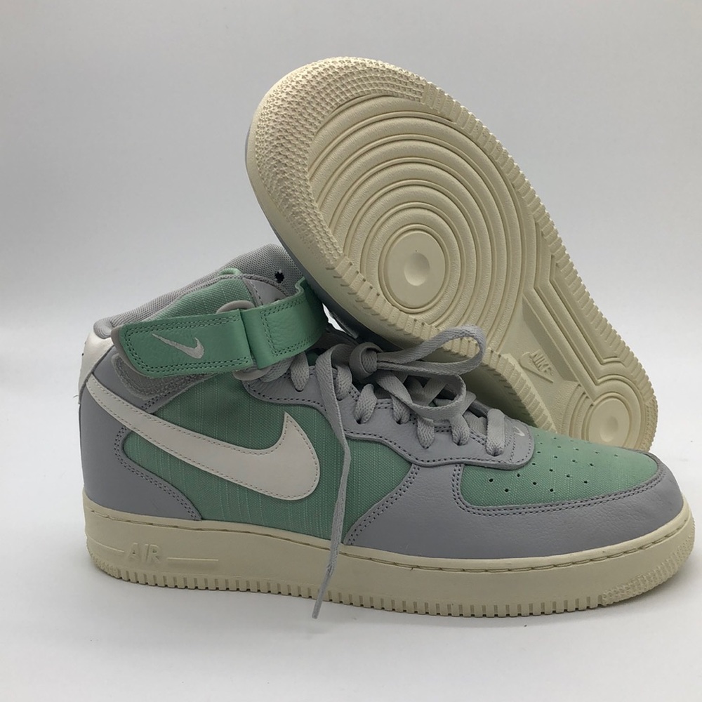 Mens Nike Air Force 1 Mid ‘07 LX Teal/Tan/Gray DQ8766-002 NWOB - Picture 1 of 5